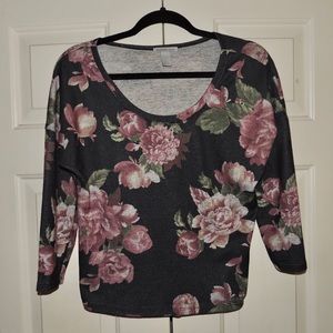 Floral Quarter Sleeve Top